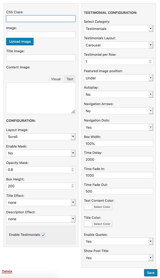 VikWP TextSlide Widget admin