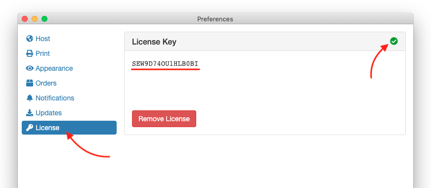 VRE Printer - Enter License VRE Printer - Enter License