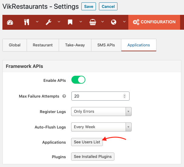 Setup - API Users