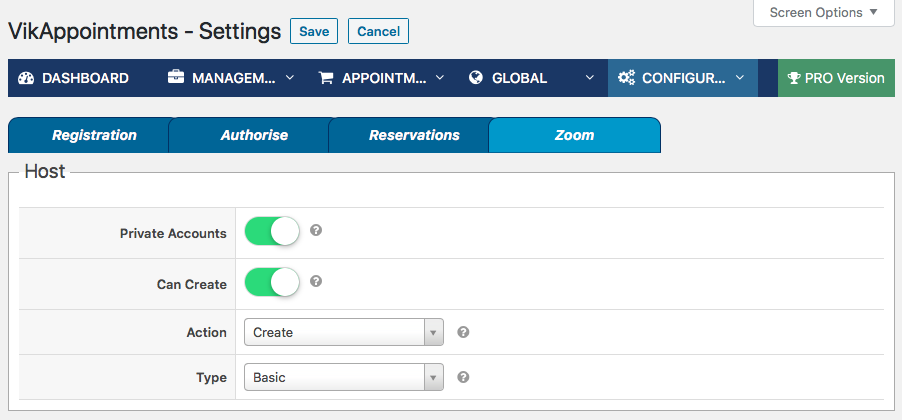 Zoom - Host Settings