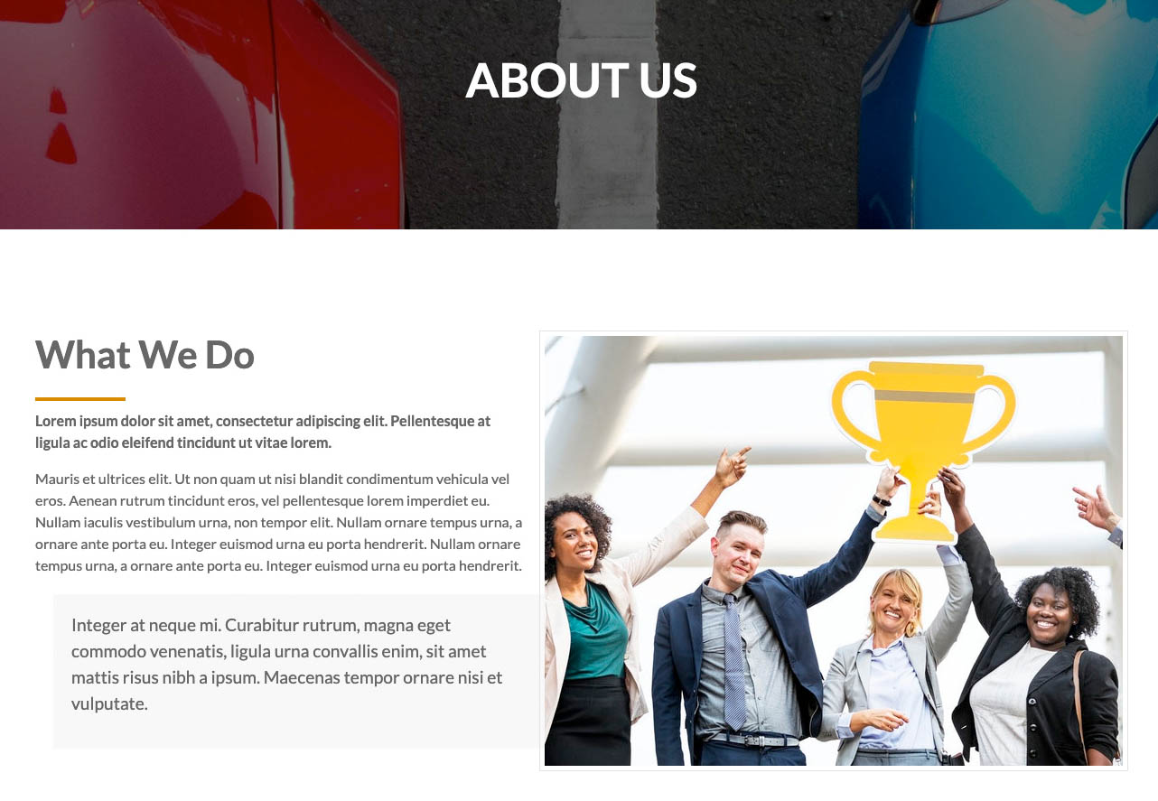 Header About Us page - Adventures Theme Header About Us page - Adventures Theme