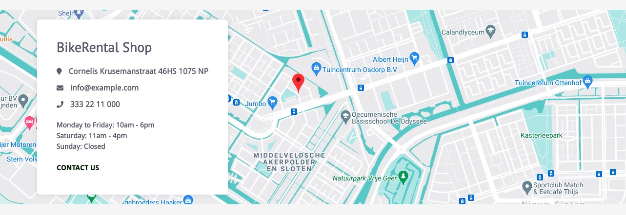 VikWP Google Maps - Bike Rental theme