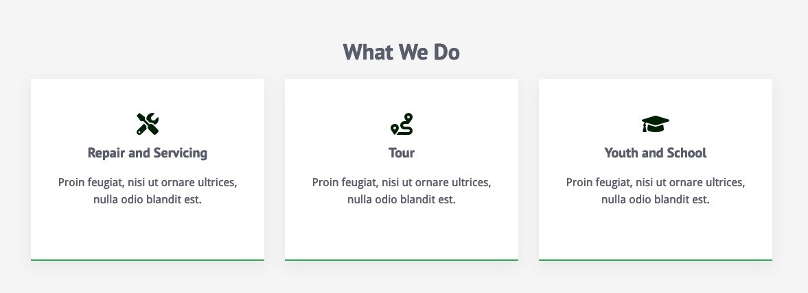 Bike Rental Theme - Icons widget