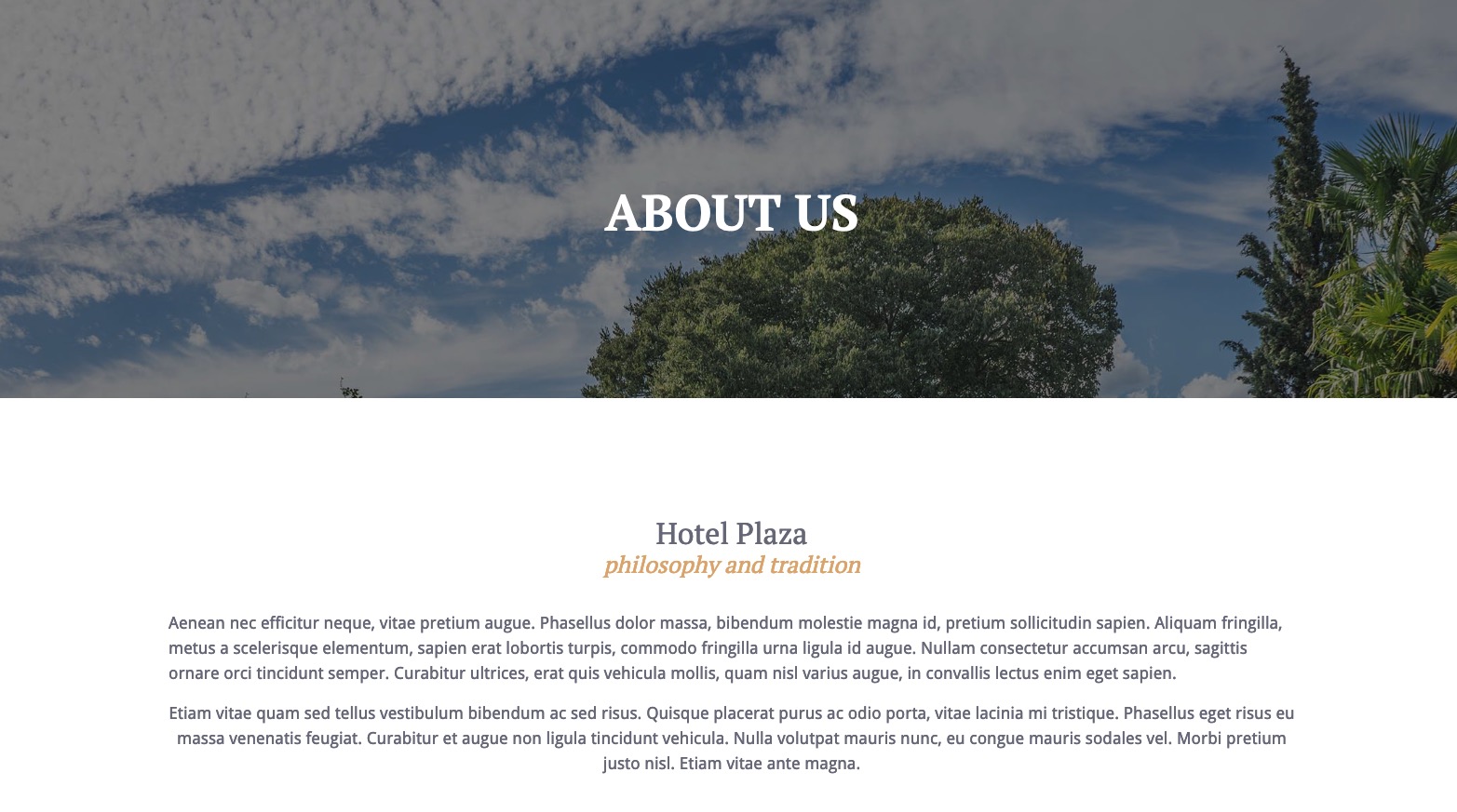 Header About Us page - Plaza Theme Header About Us page - Plaza Theme
