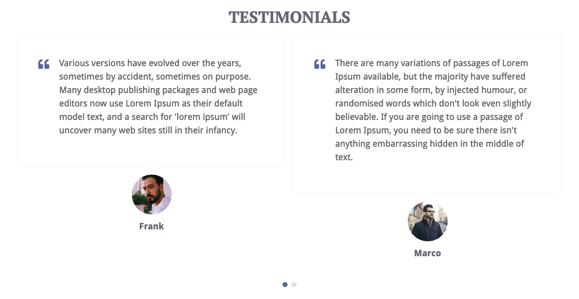 Plaza Theme - Testimonials Widget Plaza Theme - Testimonials Widget