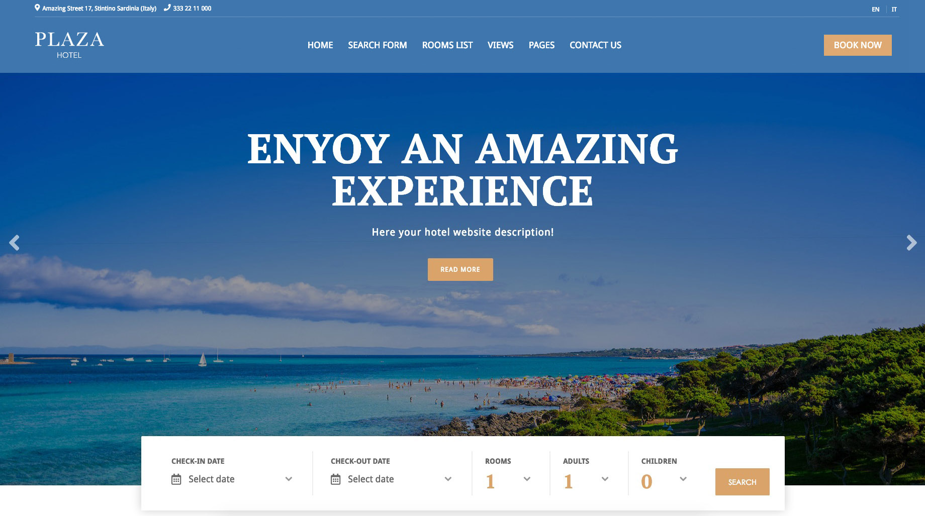 Theme Plaza - Header top slider example