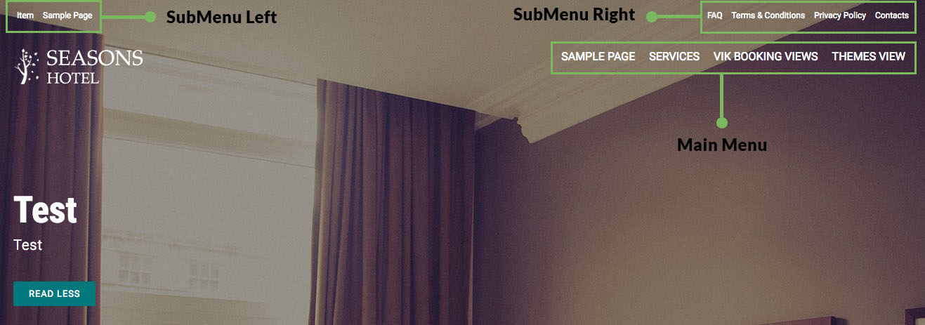 Theme Menu Seasons - Customizer Theme Menu