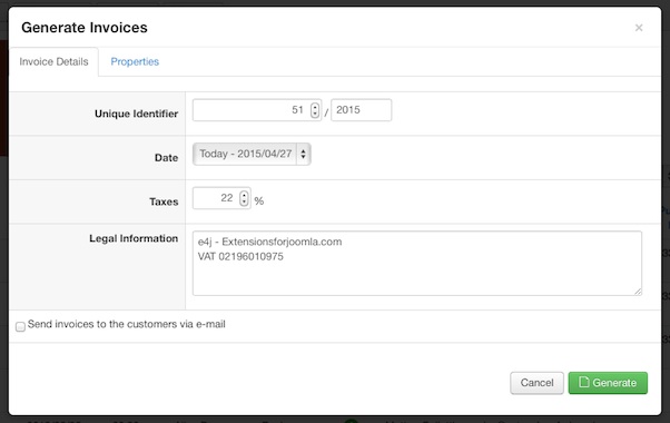 Vik Appointments - invoices