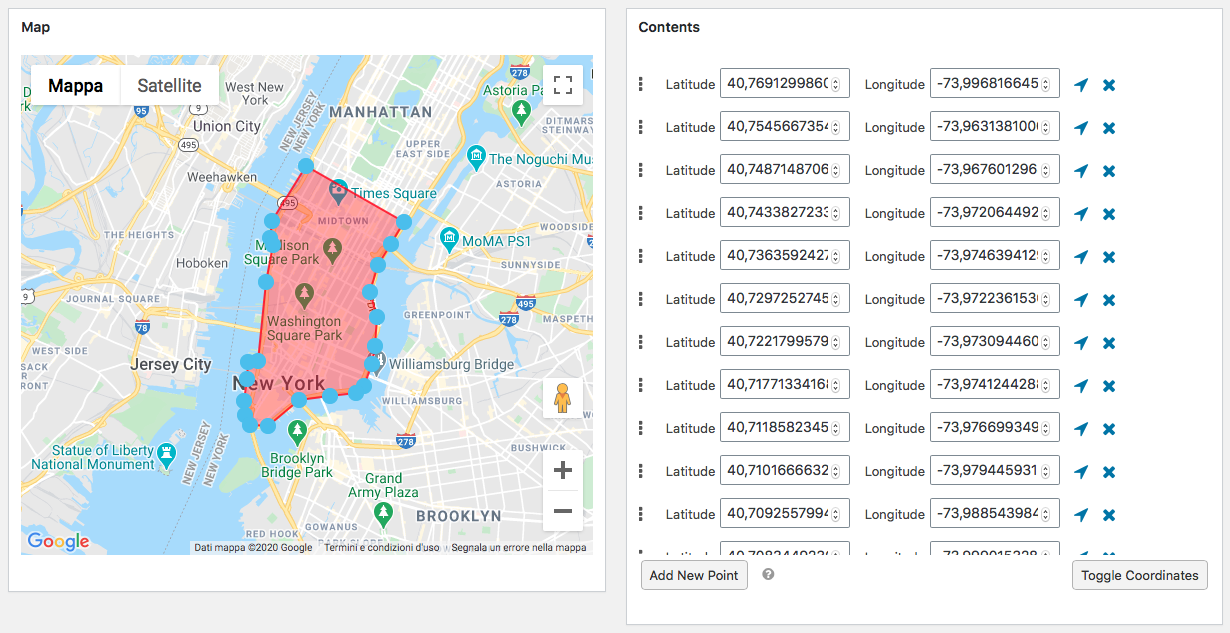 VikRestaurants - Polygon Delivery Area